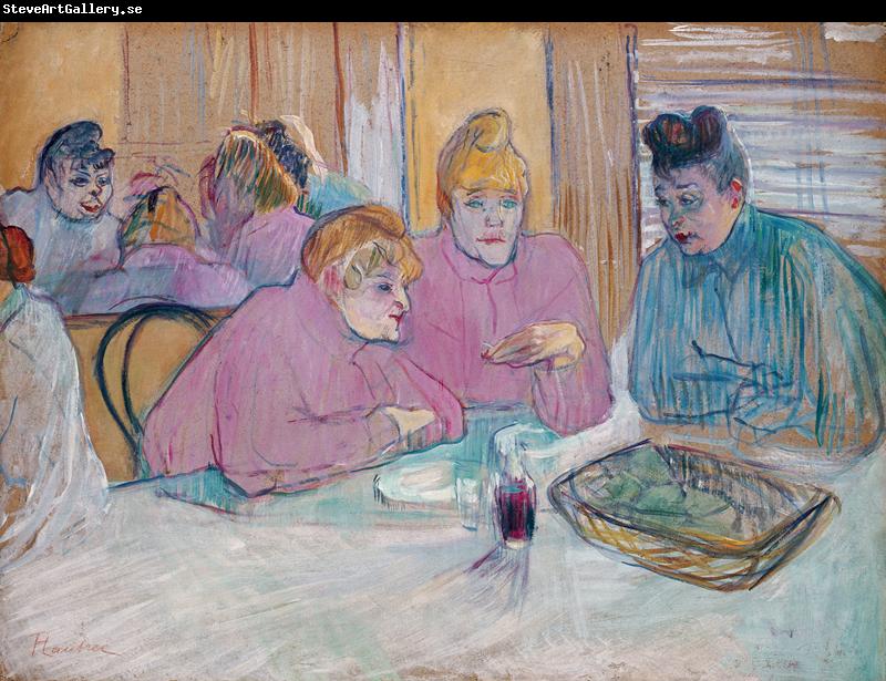 Henri  Toulouse-Lautrec The ladies in the brothel dining-room